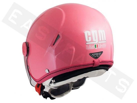 Casco Demi Jet Bambino CGM 206A Varadero rosa lucido (visiera lunga)